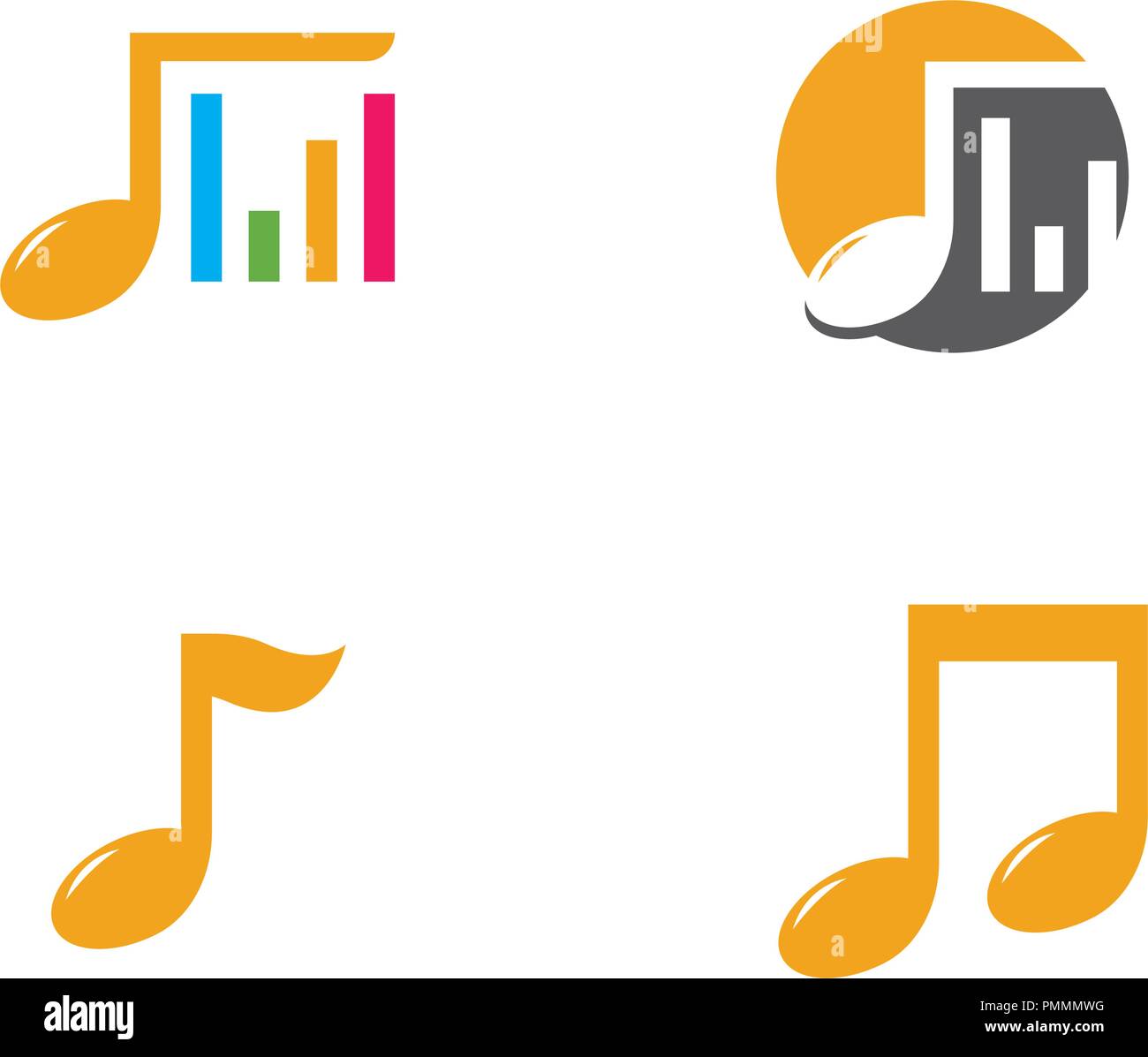 Music note Icon Vector illustration design Stock Vector Image & Art - Alamy