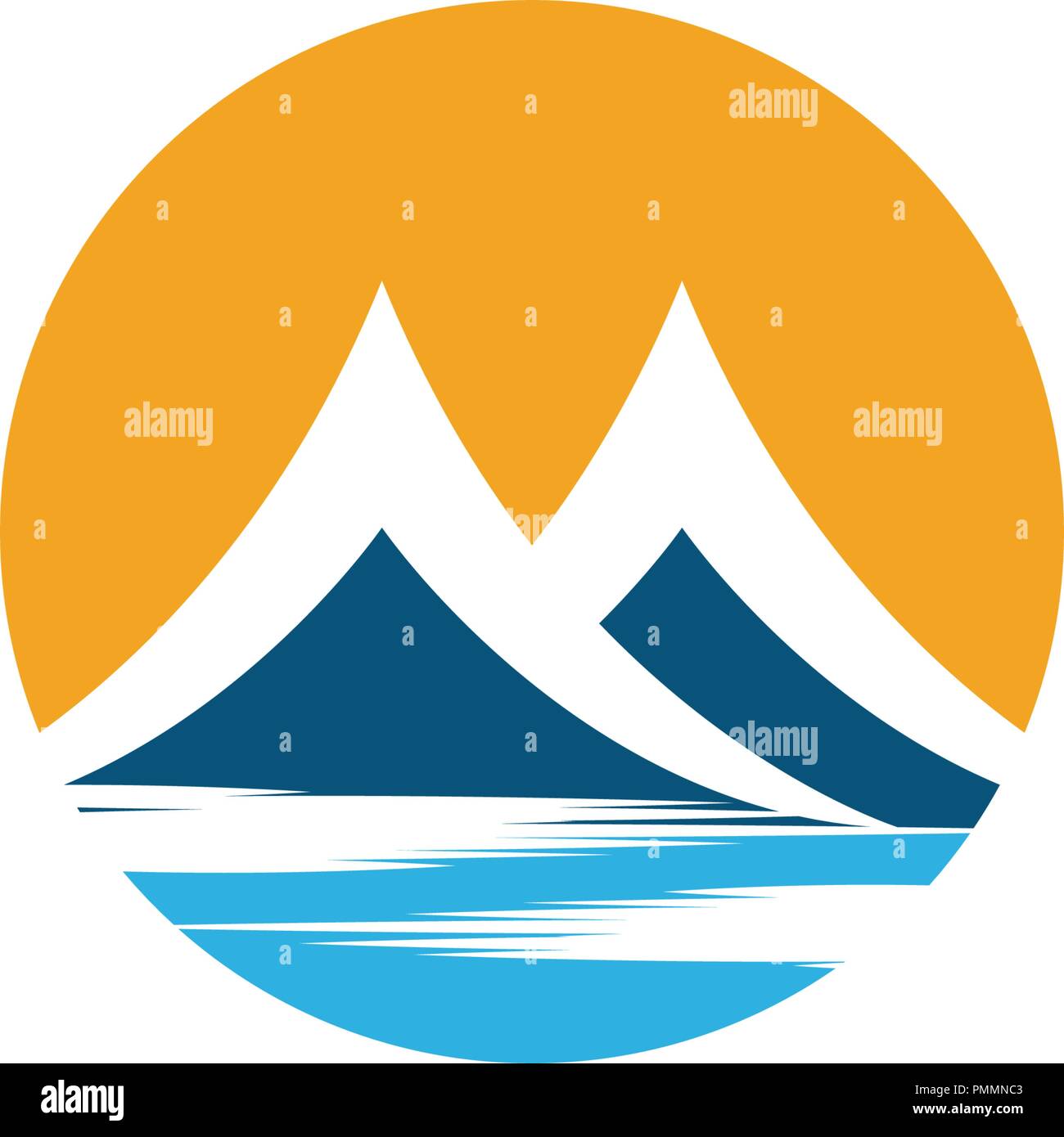 Mountain vector icon illustration design template Stock Vector Image ...