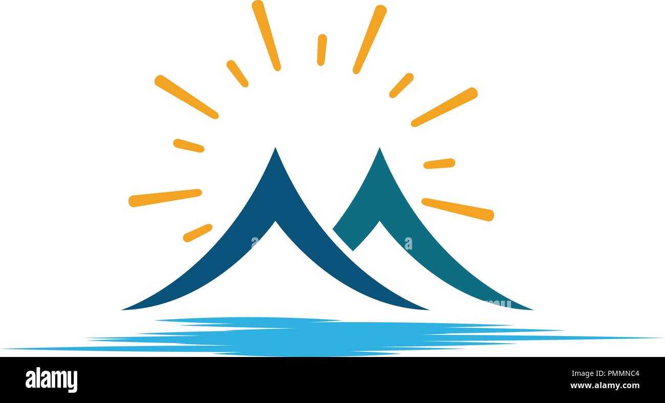 Mountain vector icon illustration design template Stock Vector Image ...