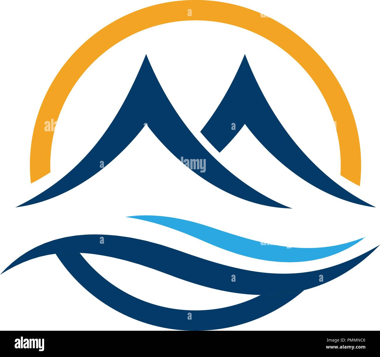 Mountain vector icon illustration design template Stock Vector Image ...