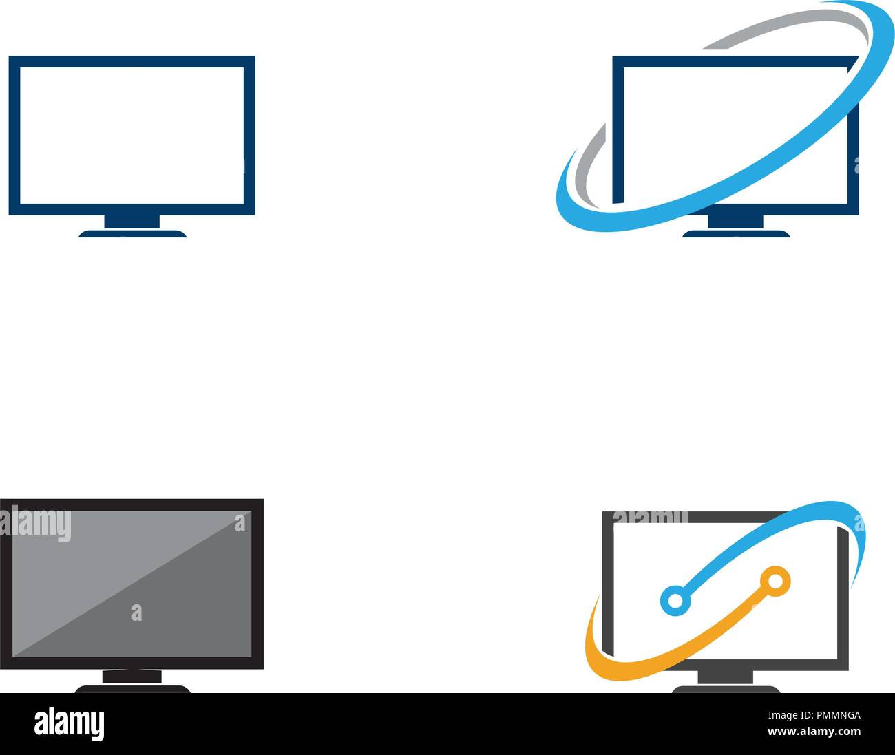 TV , LCD, LED, monitor icon vector illustration design logo Stock Vector