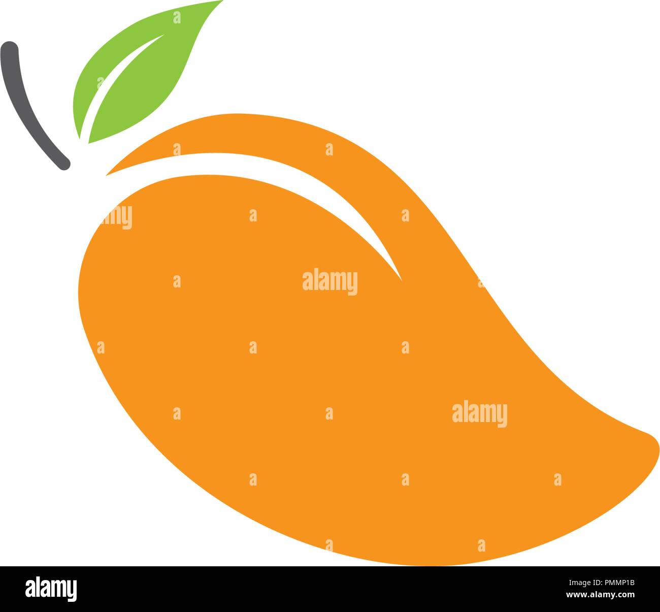 Mango in flat style. Mango vector logo. Mango icon Stock Vector Image ...