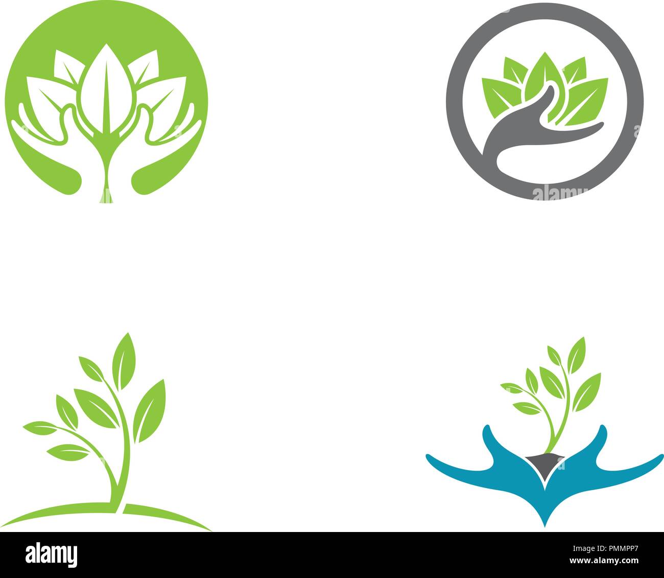 Logos of green Tree leaf ecology nature element vector Stock Vector ...