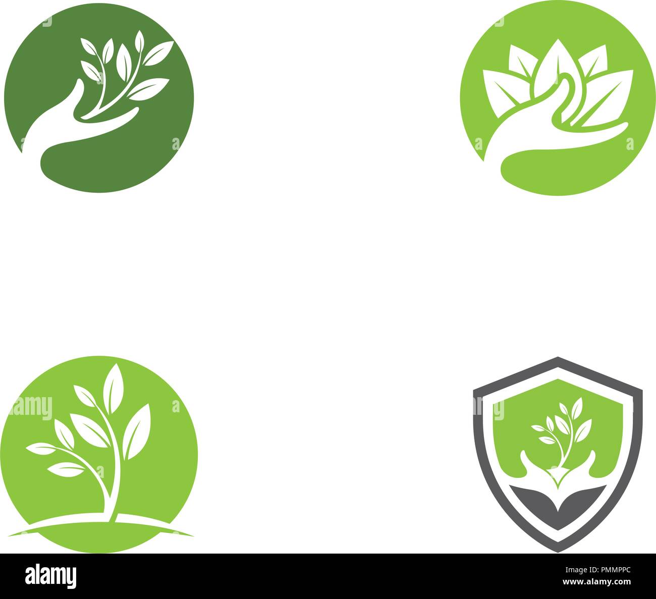 Logos of green Tree leaf ecology nature element vector Stock Vector ...