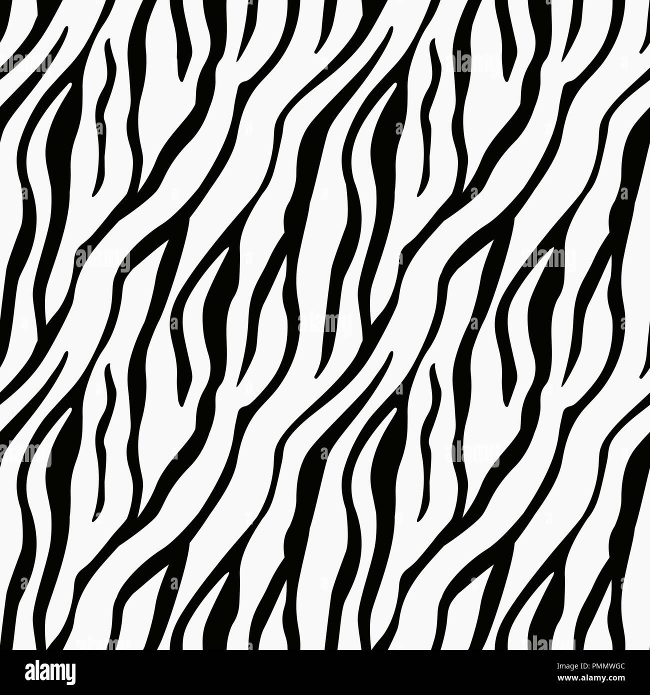 Zebra Stripes Seamless Pattern. Zebra print, animal skin, tiger stripes ...