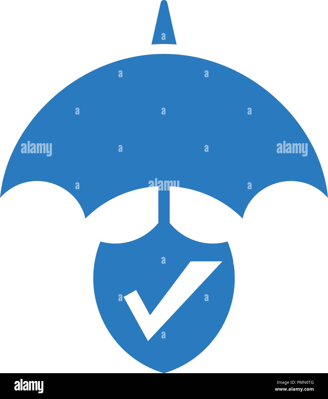 Insurance symbol icon vector blue Stock Vector