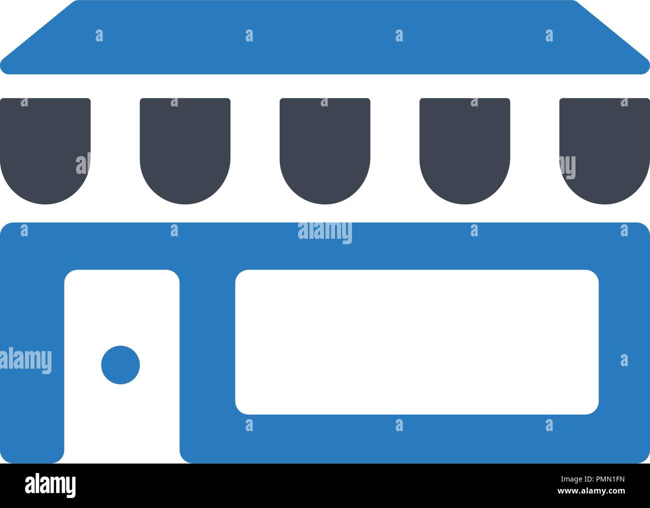 Store icon - Glyph store vector icon vector blue Stock Vector