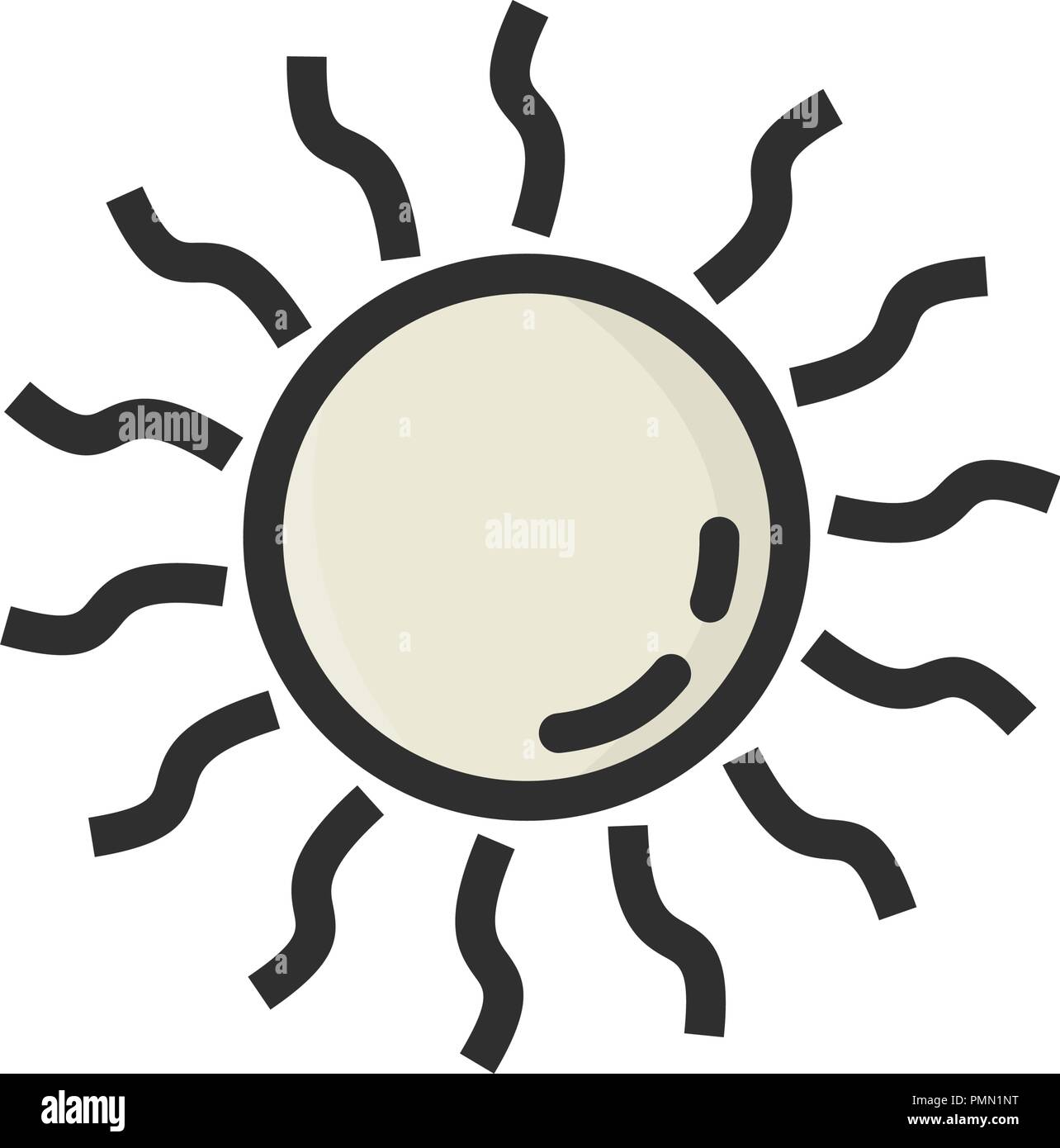 Sun icon modern style - linear vector Stock Vector Image & Art - Alamy