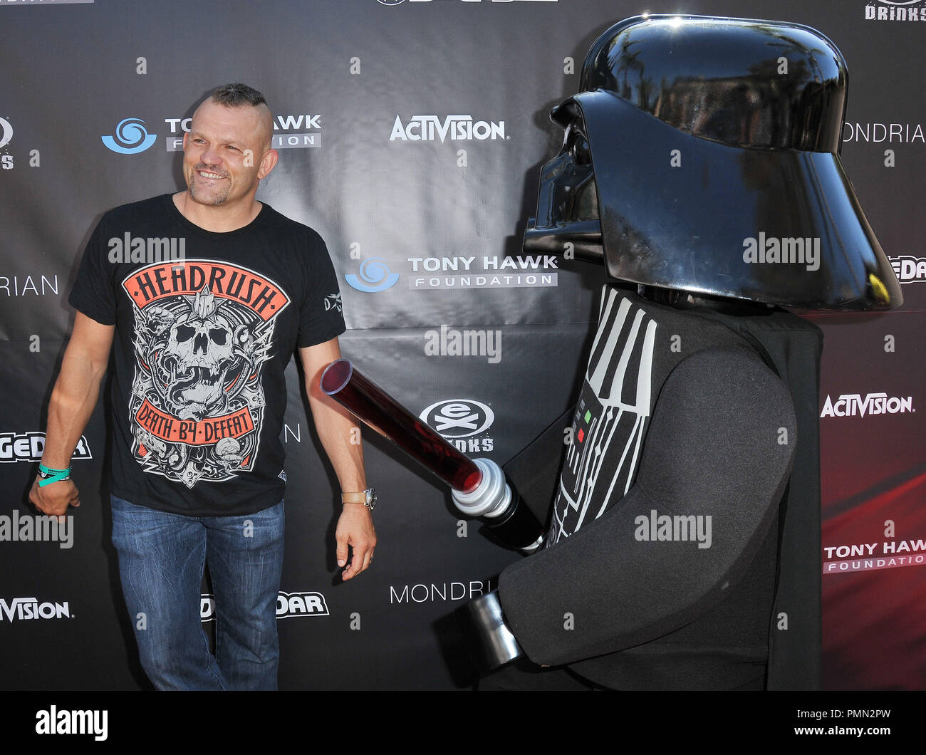 UFC Fighter Chuck Liddell & Lego Darth Vader at Tony Hawk's 8th Annual Stand Up For Skateparks Benefit held at Ron Burkle’s Green Acres Estate in Beverly Hills, CA. The event took place on Sunday, October 2, 2011. Photo by PRPP_Pacific Rim Photo Press/ PictureLux Stock Photo