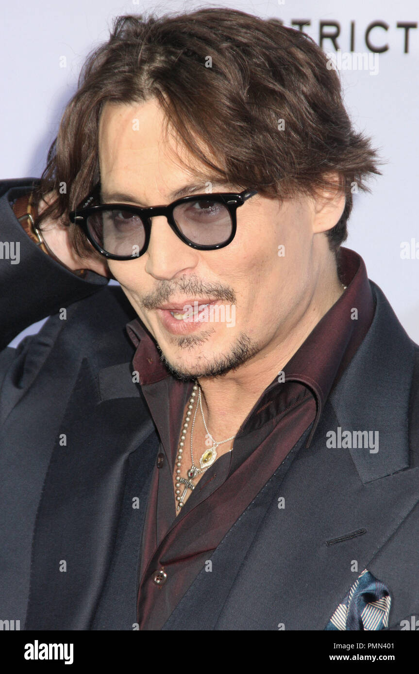 Johnny Depp at the World Premiere of 'The Rum Diary' for the Film Independent at LACMA series held at LACMA in Los Angeles, CA on Thursday, October 13, 2011. Photo by Pedro Ulayan/ PRPP/ PictureLux Stock Photo