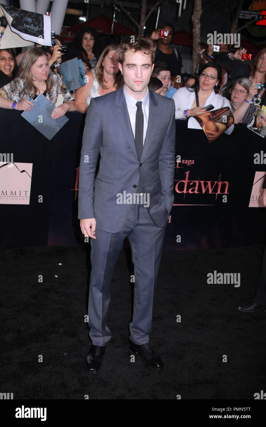 Robert Pattinson 11/14/2011 'The Twilight Saga: Breaking Dawn Part1' Premiere held at Nokia Theatre at L.A. Live in Downtown LA, CA  Photo by Ima Kuroda / HollywoodNewsWire.net/ PictureLux Stock Photo