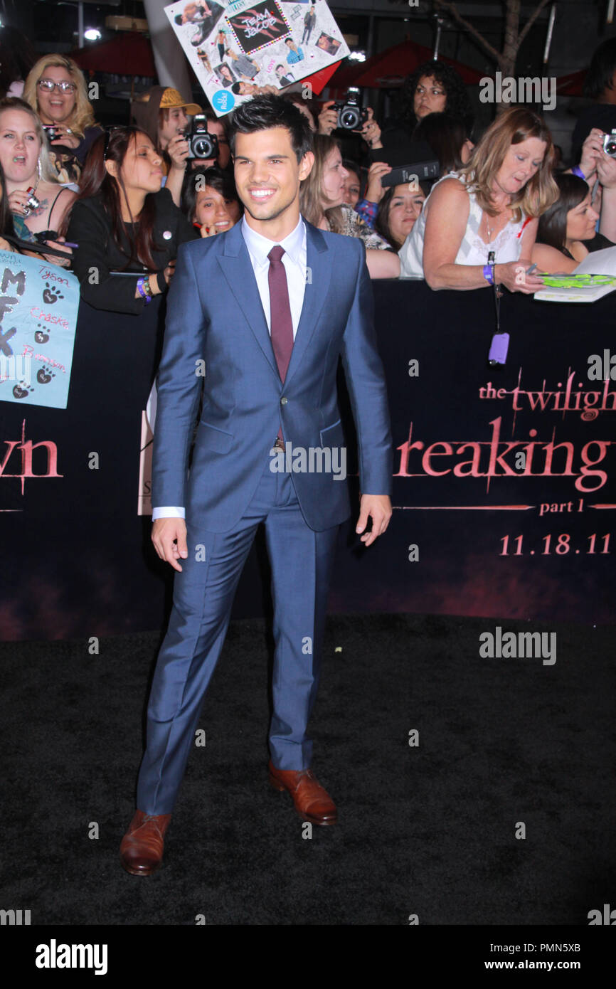 Taylor Lautner 11/14/2011 'The Twilight Saga: Breaking Dawn Part1' Premiere held at Nokia Theatre at L.A. Live in Downtown LA, CA  Photo by Ima Kuroda / HollywoodNewsWire.net/ PictureLux Stock Photo