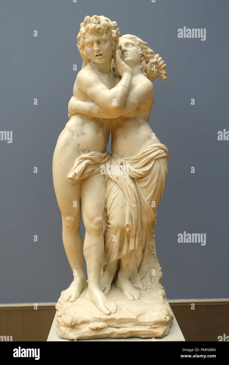 Biblis and Caunus by Laurent Delvaux, after 1733, marble - Bode- Stock Photo