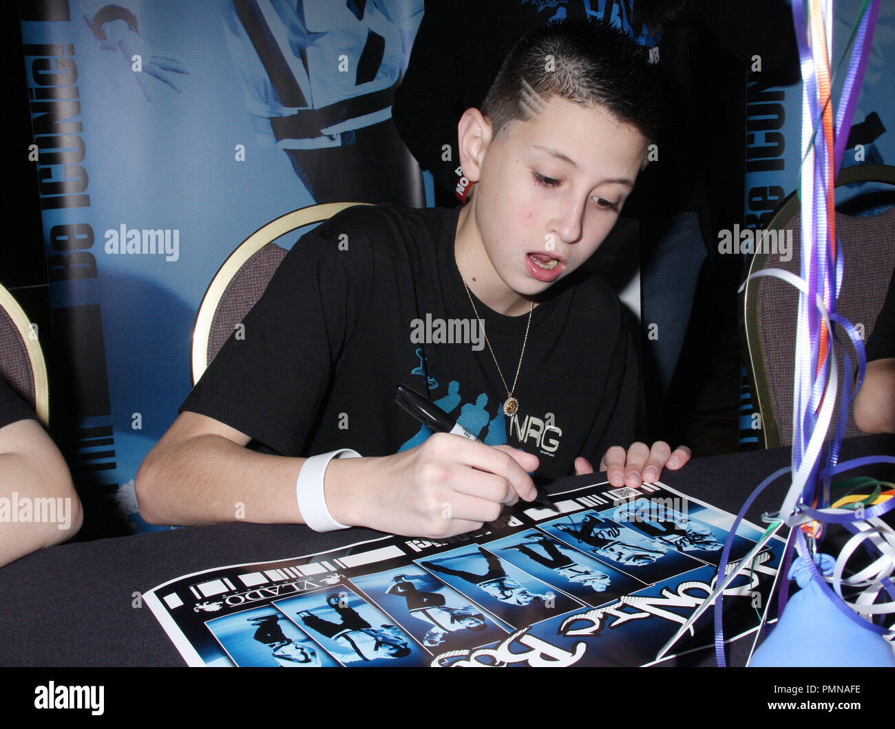 Mikey Fusco of the Iconic Boyz at the NRG Dance Project Tour featuring the Iconic Boyz meet and greet and show held at the Woodlake Hotel in Sacramento, Ca on Friday, February 24, 2012. Photo by Peter Gonzaga Pacific Rim Photo Press/ PictureLux Stock Photo