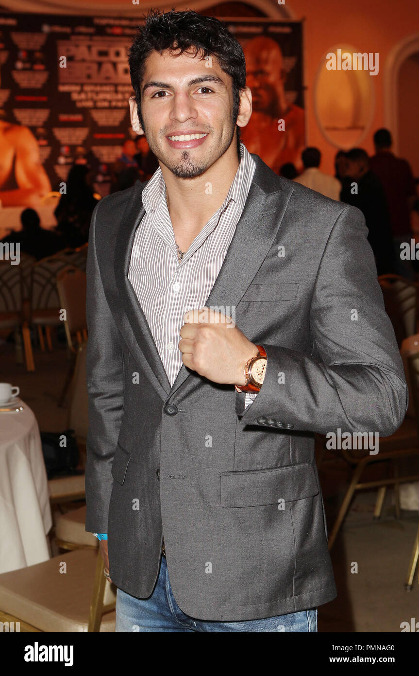 Pro Boxer Jorge Linares at the MANNY PACQUIAO & TIMOTHY BRADLEY Los Angeles News Conference Luncheon announcing their world championship fight held at The Beverly Hills Hotel Crystal Ballroom in Beverly Hills, CA. The event took place on Tuesday, February 21, 2012. Photo by Eden Ari PRPP/ PictureLux Stock Photo