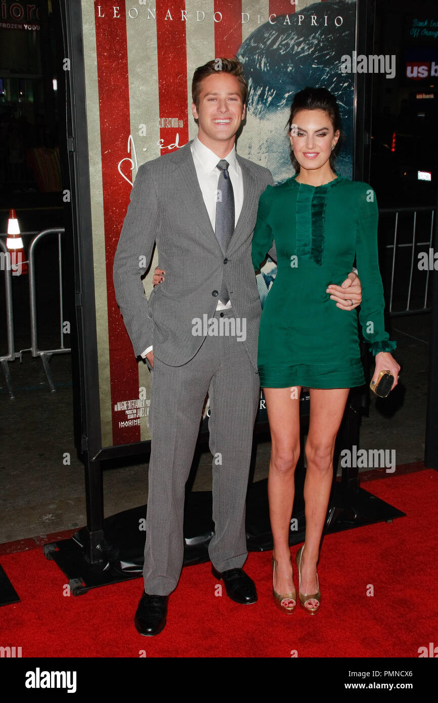 Armie Hammer and Elizabeth Chambers at the Premiere of AFI Fest 2011 "J