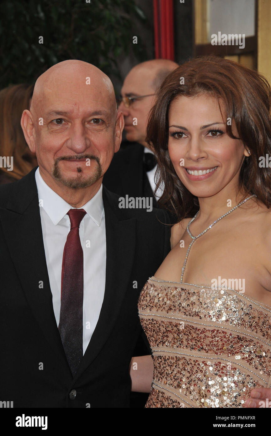 Ben Kingsley & wife at the 69th Golden Globe Awards at the Beverly