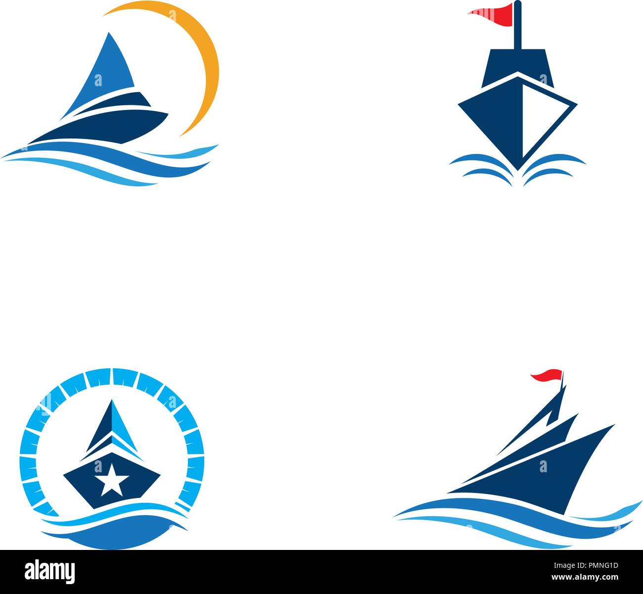 Cruise ship Logo Template vector icon illustration design Stock Vector ...