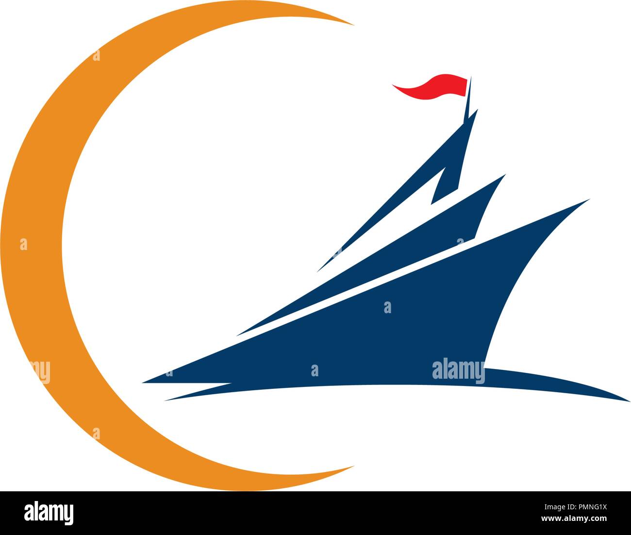 Cruise ship Logo Template vector icon illustration design Stock Vector ...