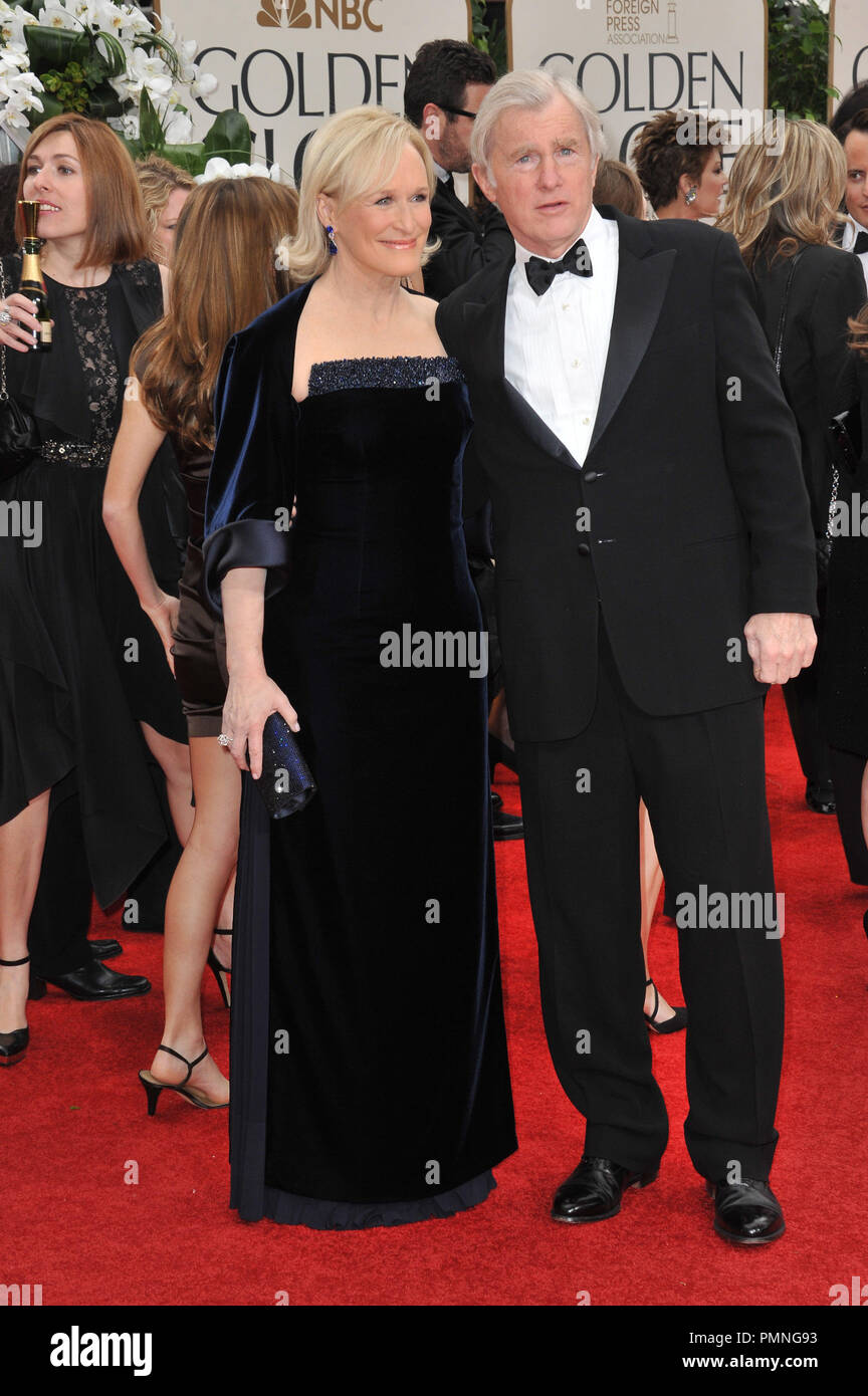 Glenn Close & husband at the 69th Golden Globe Awards at the Beverly