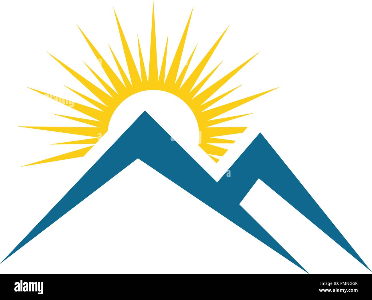 Mountain vector icon illustration design template Stock Vector Image ...