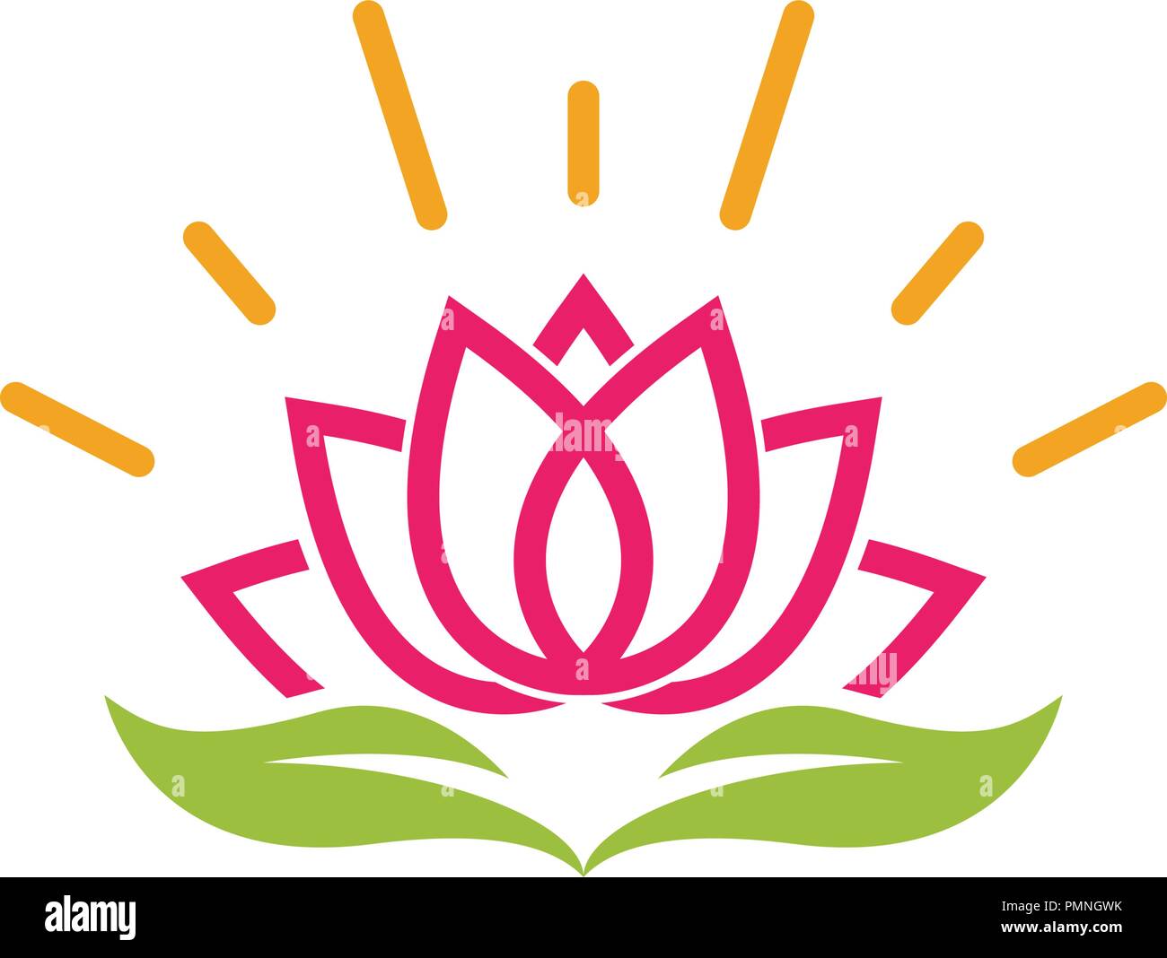Vector lotus flowers design logo Template icon Stock Vector Image & Art ...