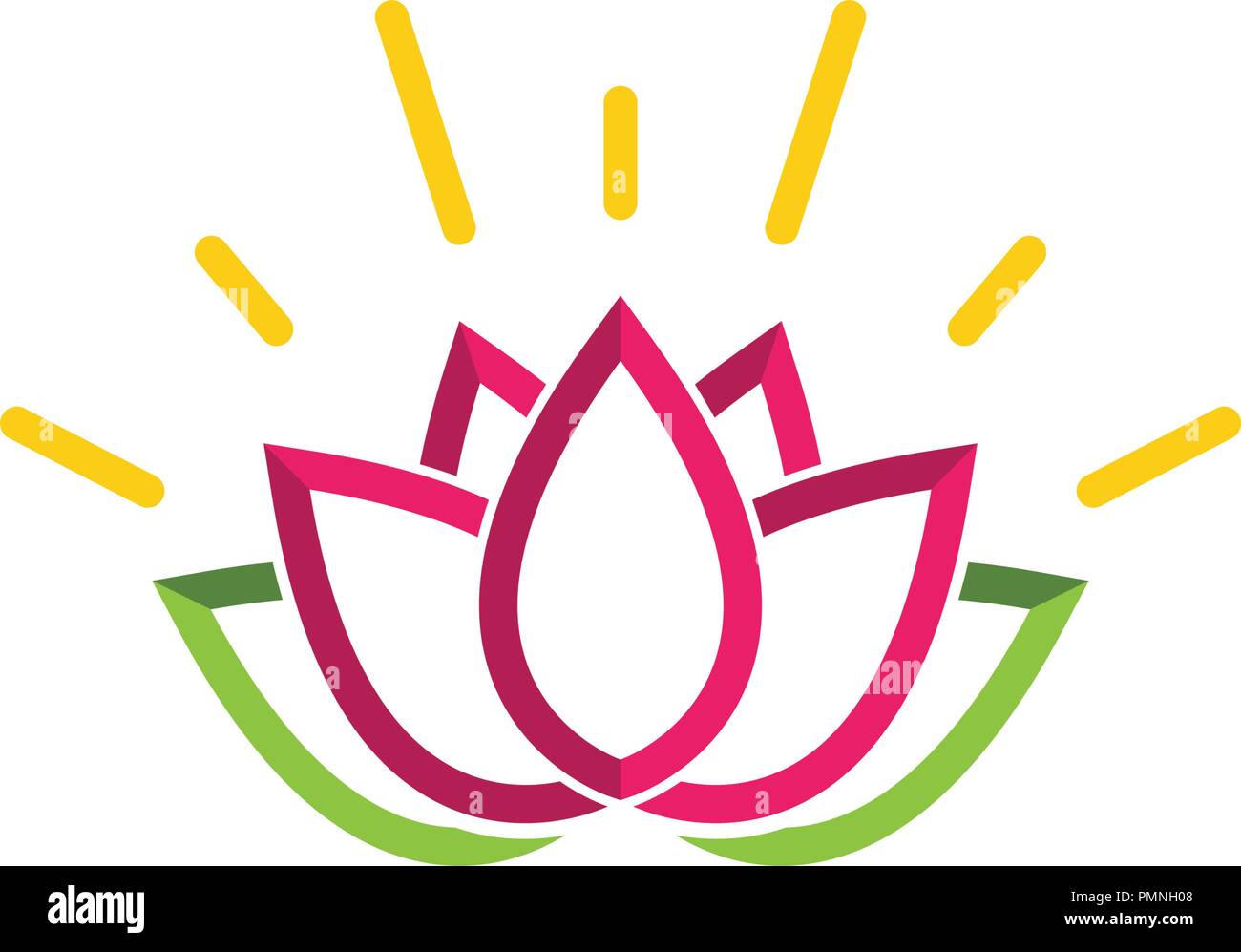 Vector lotus flowers design logo Template icon Stock Vector Image & Art ...