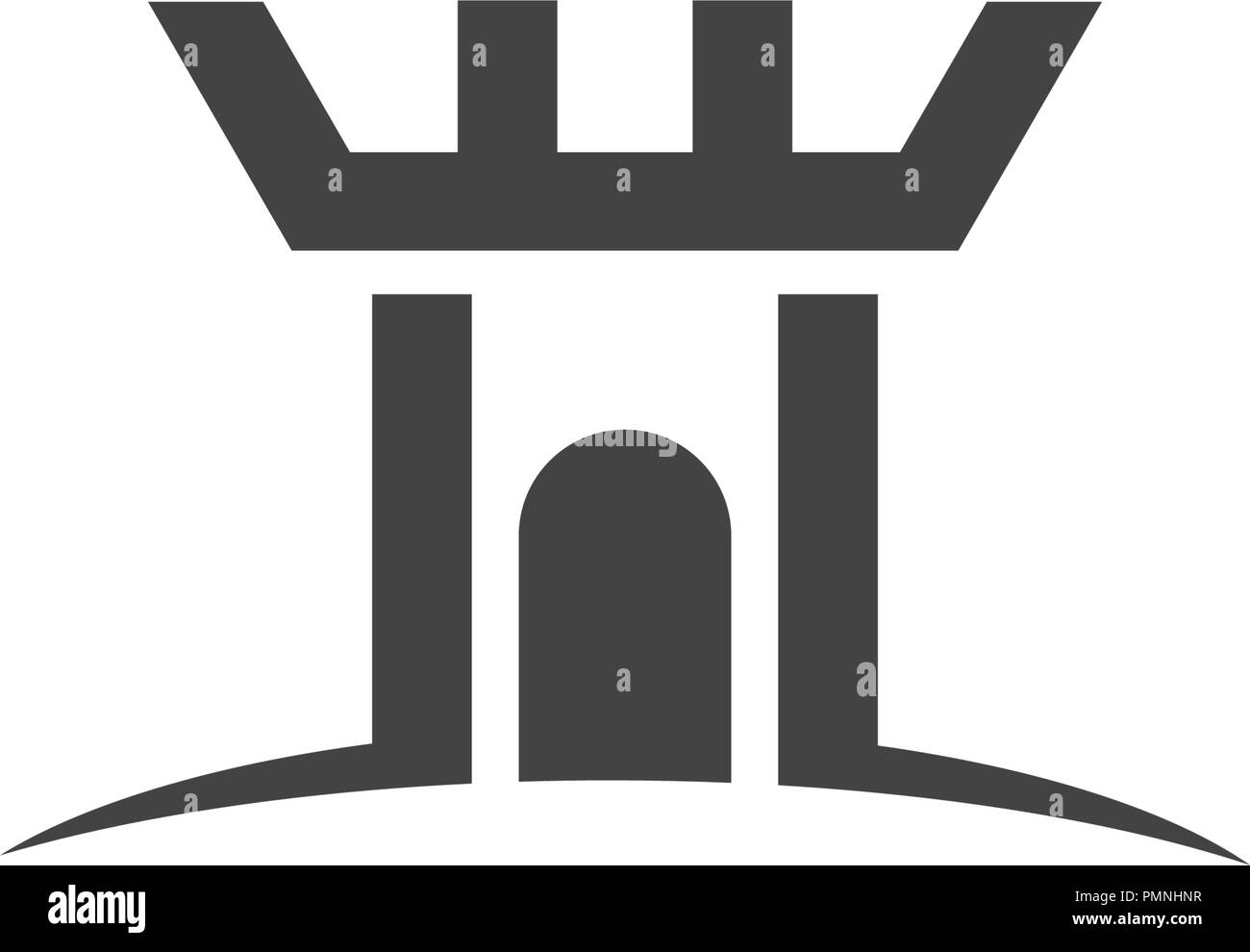 Castle vector illustration icon Logo Template design Stock Vector Image ...