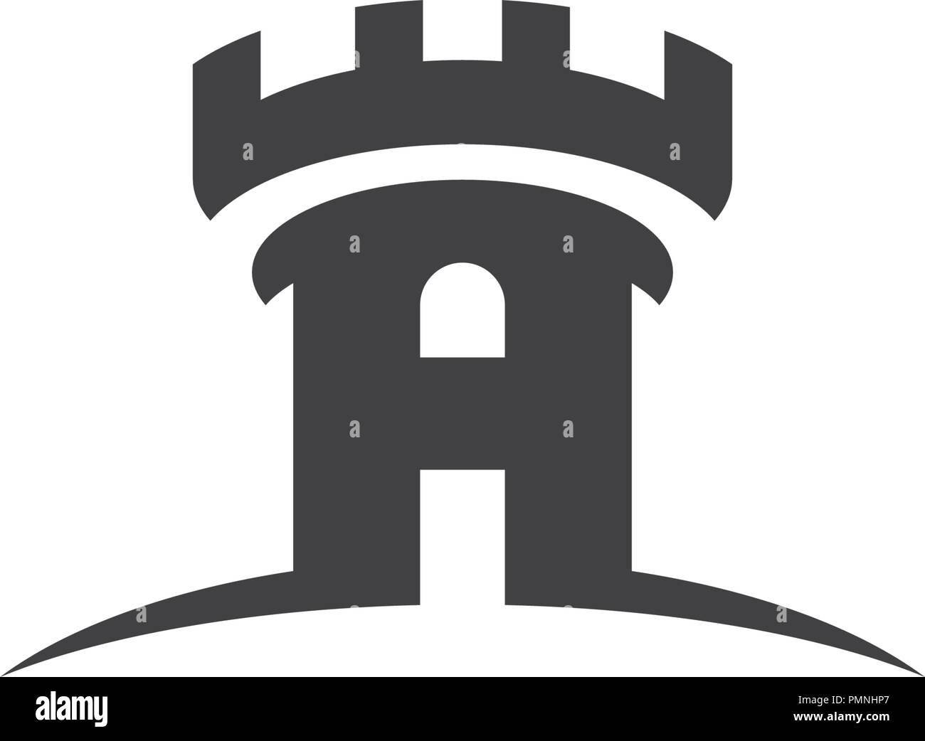Castle vector illustration icon Logo Template design Stock Vector Image ...
