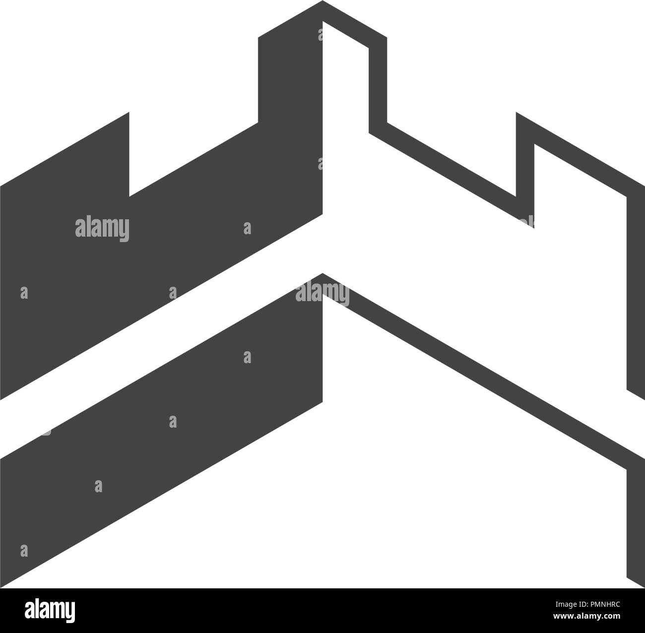 Castle vector illustration icon Logo Template design Stock Vector Image ...