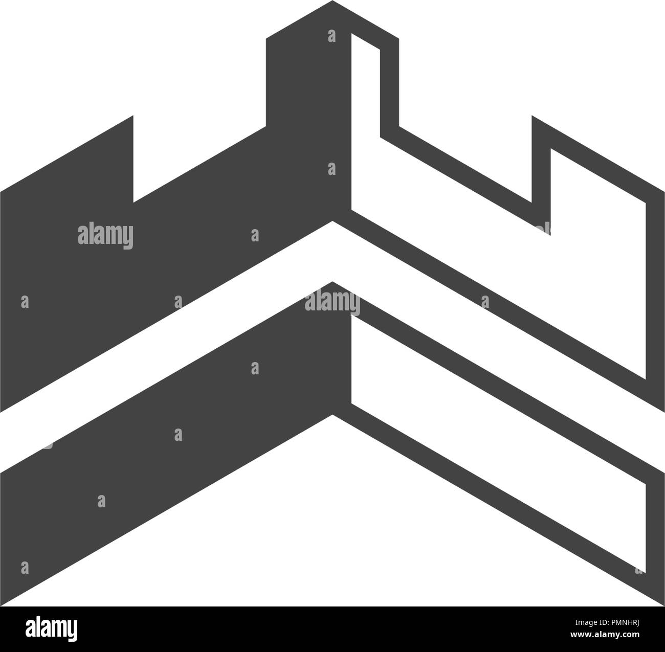 Castle vector illustration icon Logo Template design Stock Vector Image ...
