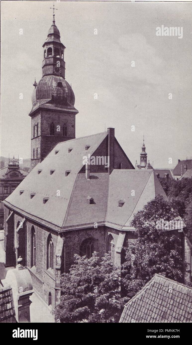 Bielefeld St. Nikolai von Südosten 1904. Stock Photo