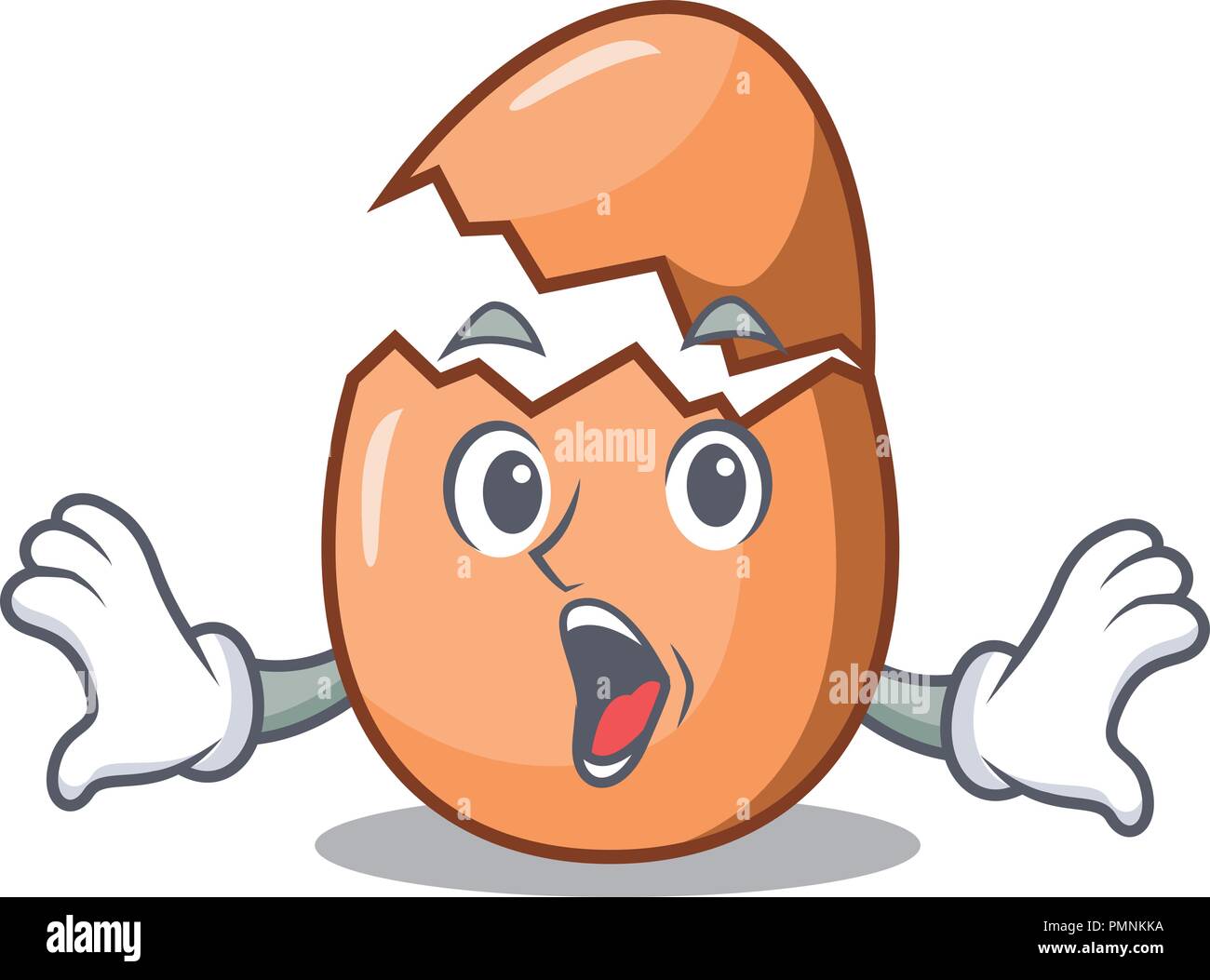 Surprised shell of broken egg on the mascot Stock Vector Image & Art ...