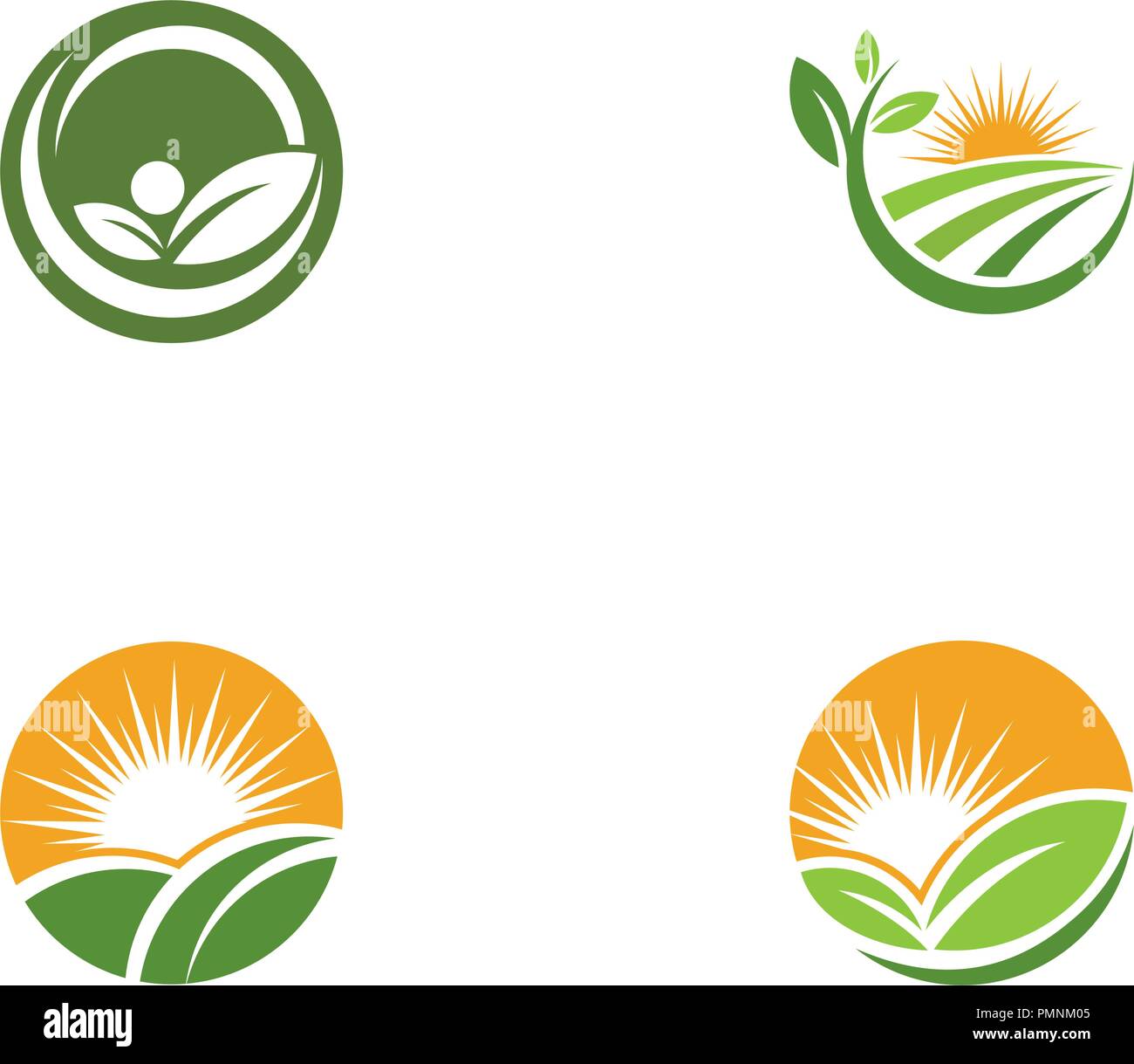 Logos of green Tree leaf ecology nature element vector Stock Vector ...