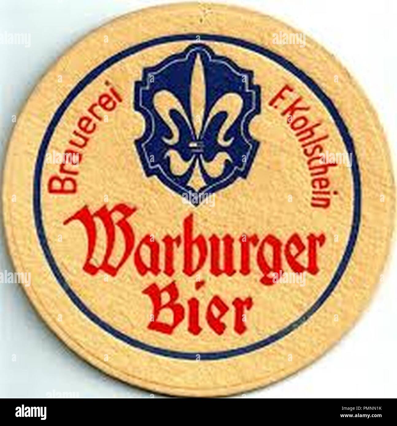 Bierdeckel Warburger Bier Stock Photo Alamy