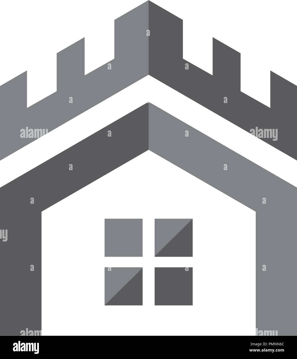 Castle vector illustration icon Logo Template design Stock Vector Image ...