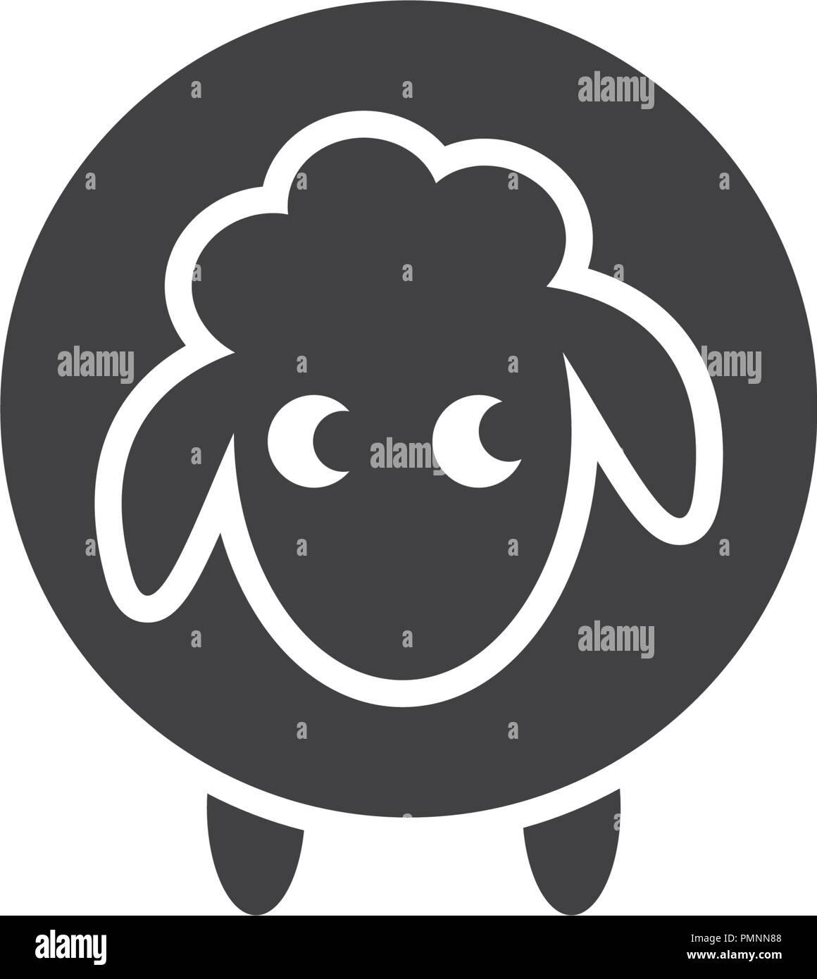 Sheep vector icon logo silhouette illustration Stock Vector