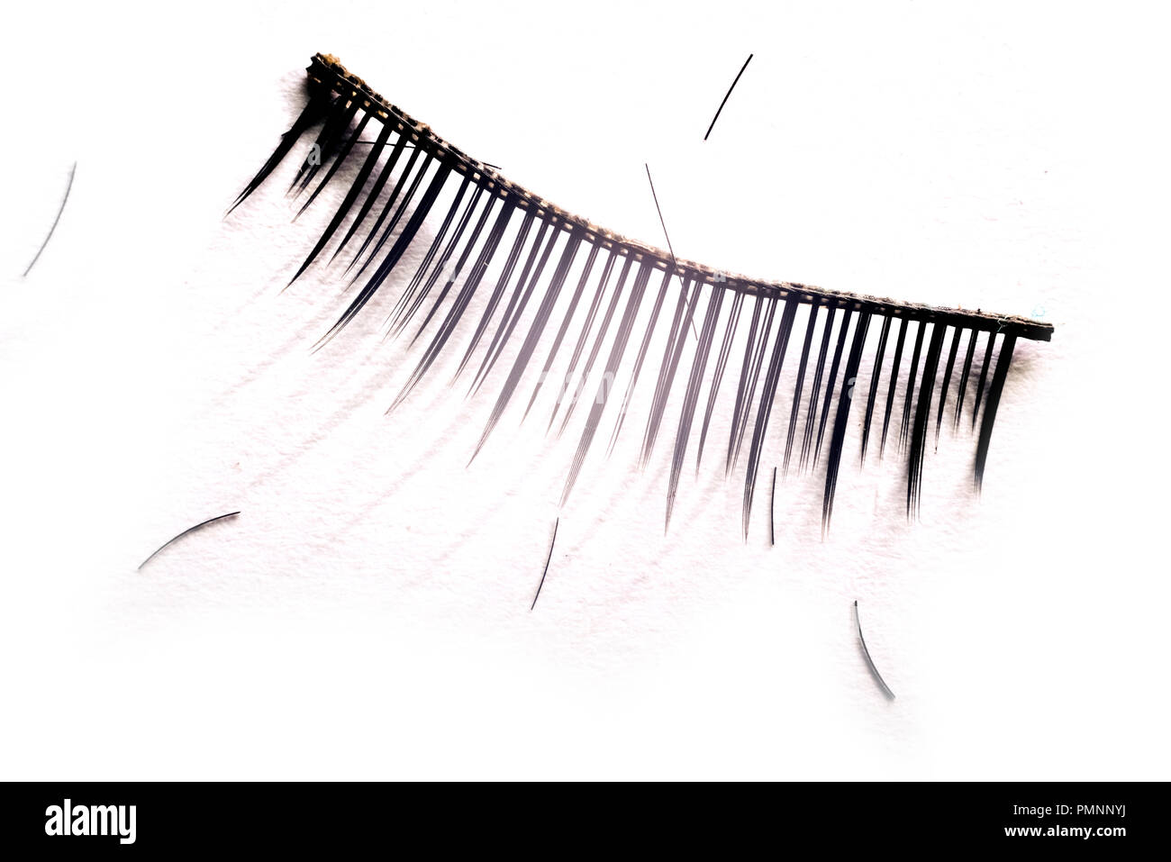 Artificial Fake Eyelashes of Artificial Eyelashes isolated on white