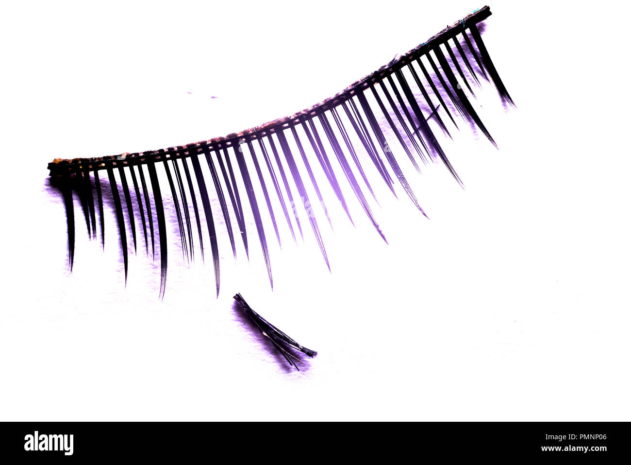 Artificial Fake Eyelashes of Artificial Eyelashes isolated on white