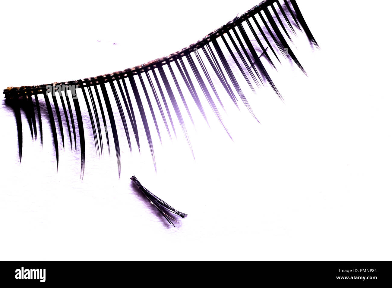 Artificial Fake Eyelashes of Artificial Eyelashes isolated on white