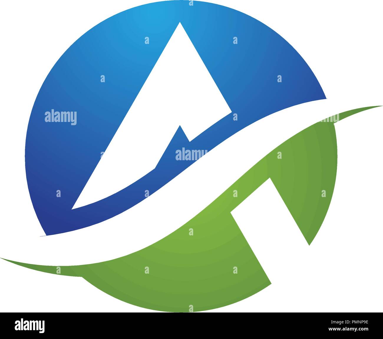 A Letter Water wave icon vector illustration design Stock Vector Image ...