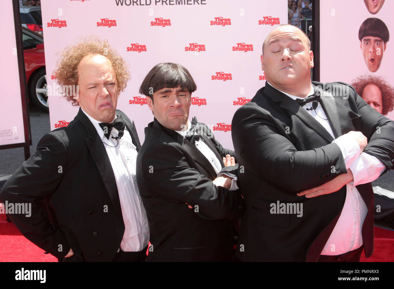 Sean Hayes, Chris Diamantopoulos and Will Sasso as The Three Stooges at the world premiere of 20th Century Fox 'The Three Stooges: The Movie'. Arrivals held at the Graumans Chinese Theater in Hollywood, CA, April 7, 2012. Photo by: Richard Chavez / Picturelux Stock Photo