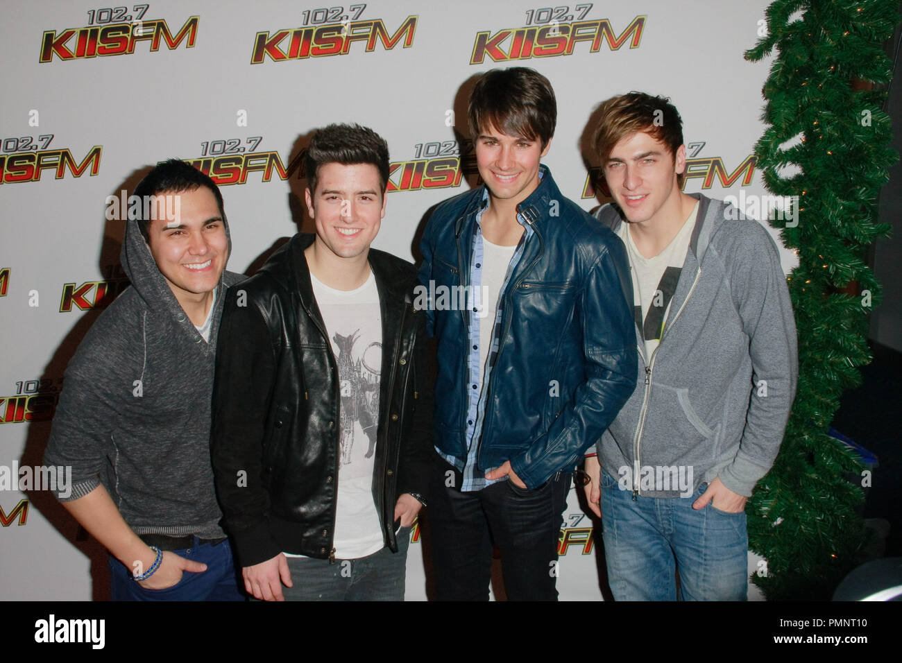 Kendall Schmidt, Carlos Pena, James Maslow, Logan Henderson (Big Time Rush) at Kiis FM's Jingle Ball 2011. Arrivals held at Nokia Theatre L.A. Live in Los Angeles, CA, December 3, 2011. Photo by Joe Martinez / PictureLux Stock Photo