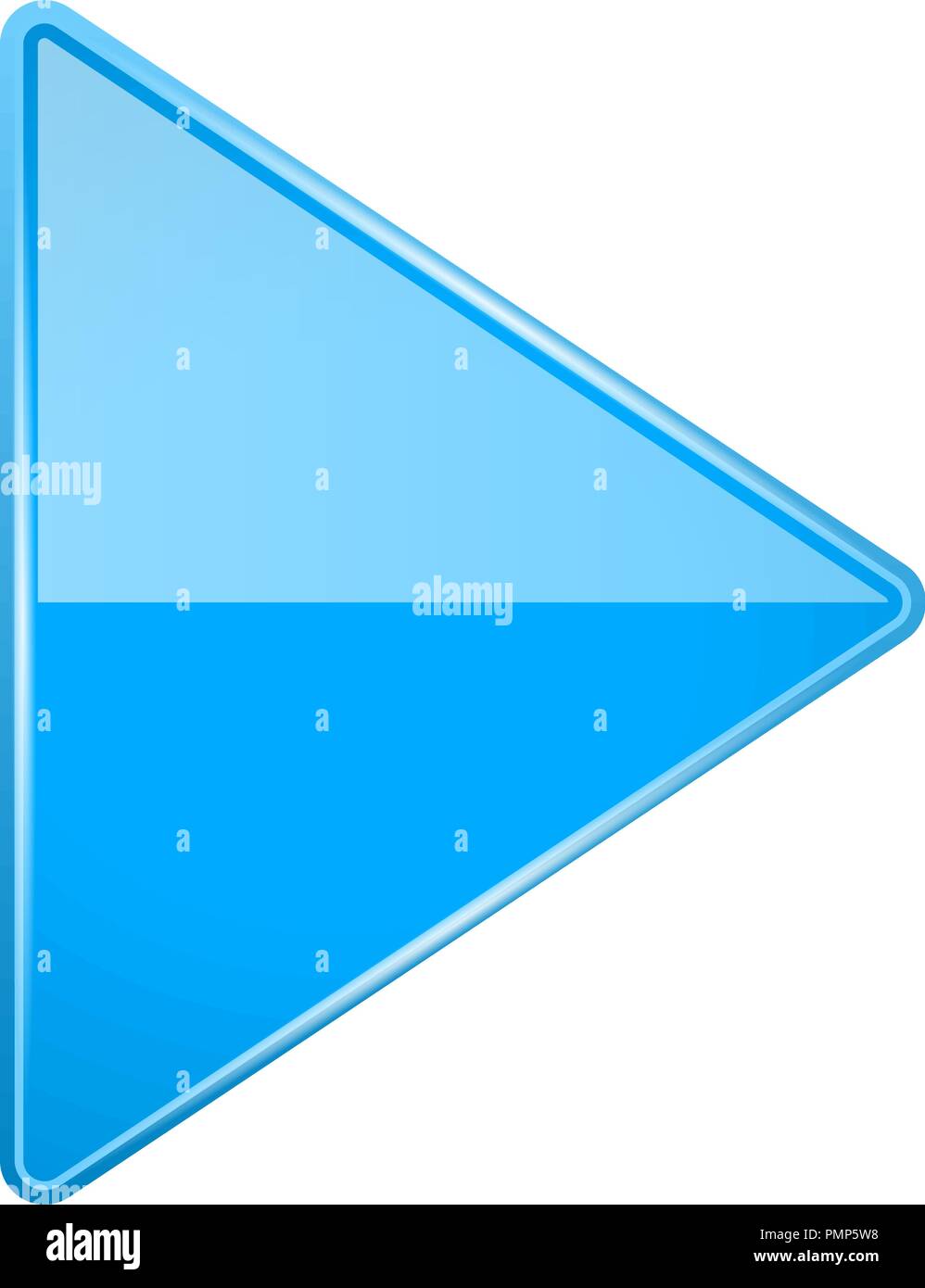 Blue shiny 3d arrow. Play icon Stock Vector Image & Art - Alamy
