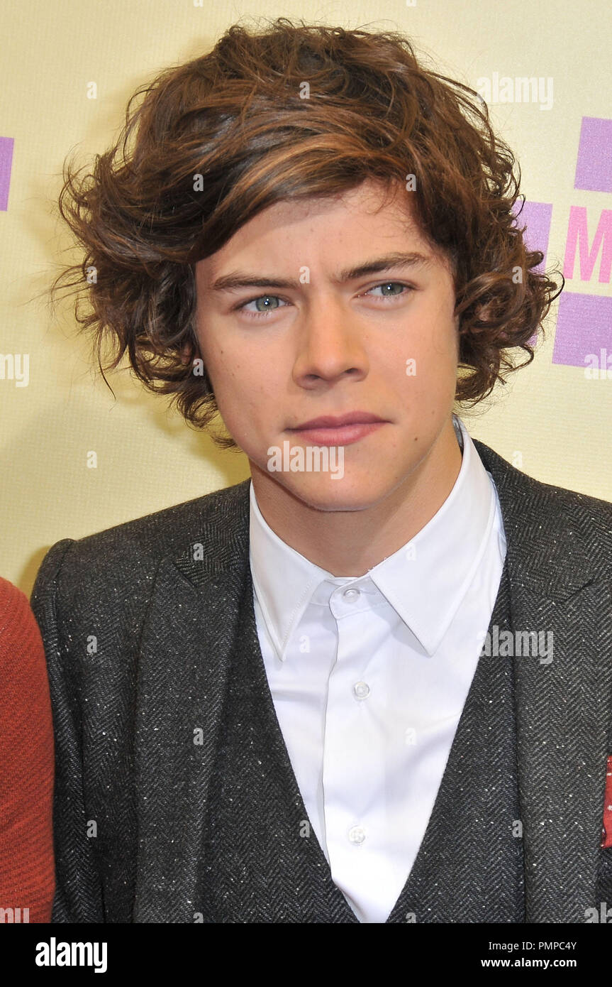 Harry Styles of the group One Directionat 2012 MTV Video Music Awards held at the Staples Center in Los Angeles, CA. The event took place on Thursday,  September 6, 2012. Photo by PRPP / PictureLux Stock Photo