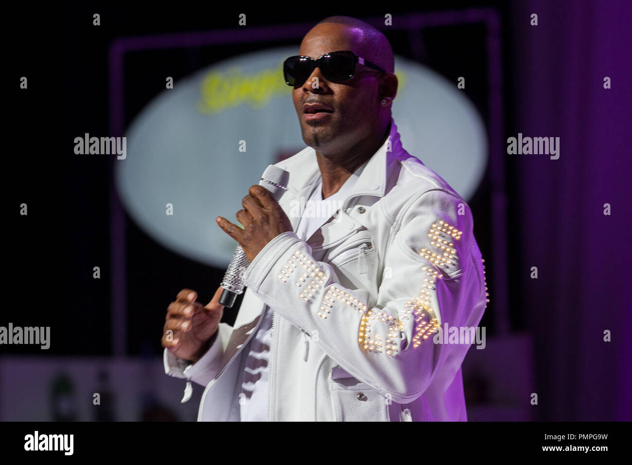 R Kelly performs during his 'Single Ladies' tour at Nokia Theatre L.A. LIVE on November 2, 2012 in Los Angeles. CA. Photo by Eden Ari / PRPP / PictureLux  File Reference # 31687 022PRPPEA  For Editorial Use Only -  All Rights Reserved Stock Photo