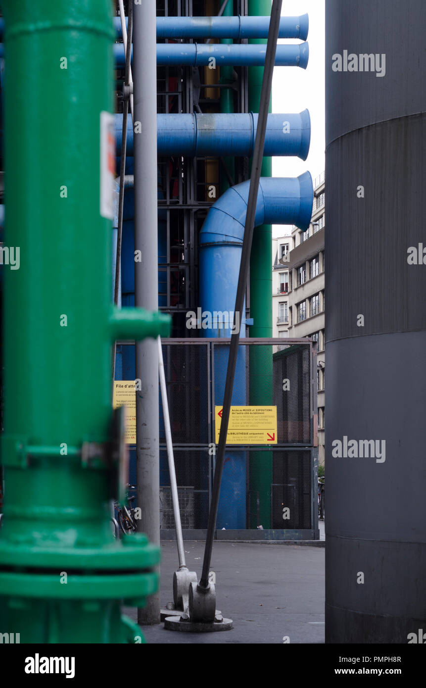 Views of the Centre Pompidou Stock Photo