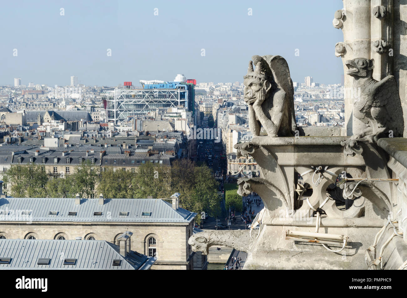 Views of the Centre Pompidou Stock Photo