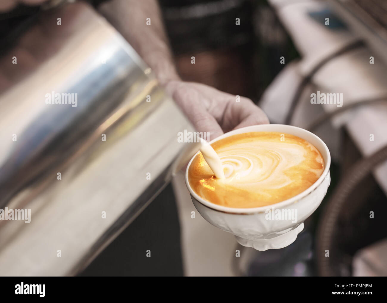 Frothed milk for cappuccino hires stock photography and images Alamy
