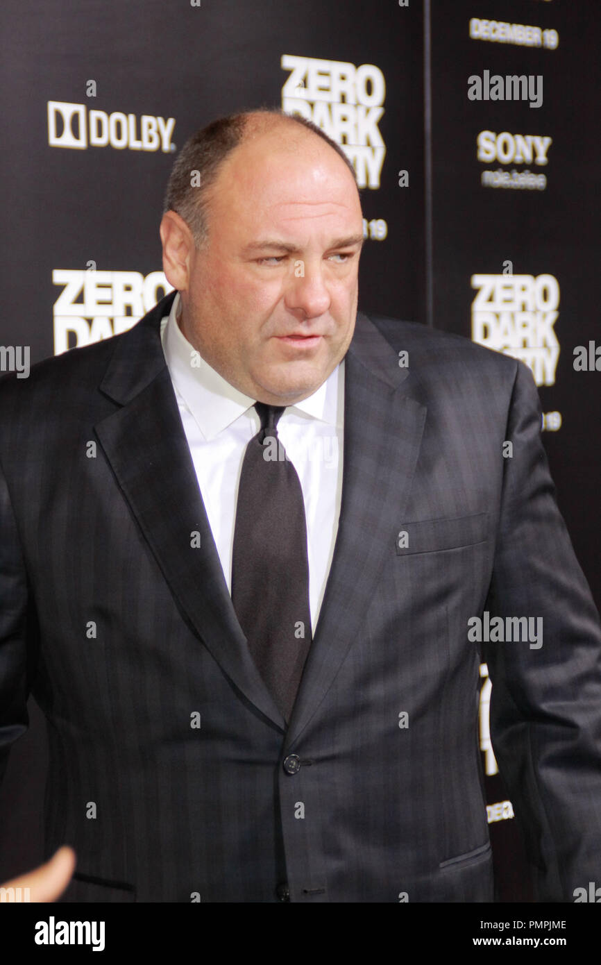 James Gandolfini at the Premiere of Columbia Pictures' 'Zero Dark Thirty'. Arrivals held at the Dolby Theatre in Hollywood, CA, December 10, 2012. Photo by Joe Martinez / PictureLux Stock Photo
